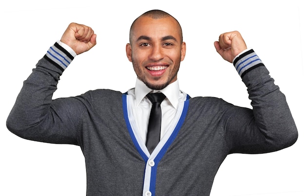 Persona celebrando logro